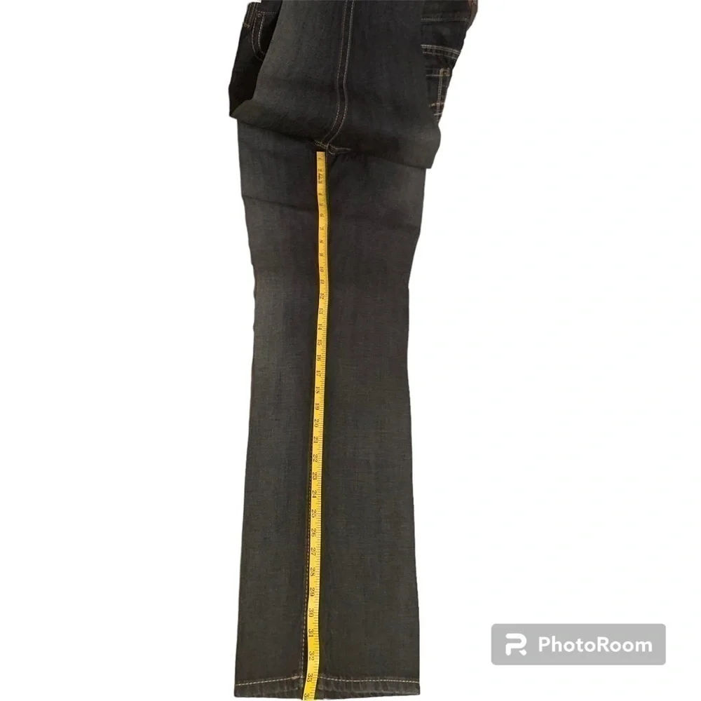 Ariat Arrowhead Deadrun Jeans Slim Straight Leg Five-Pockets Dark Wash M 40x32 - Picture 15 of 16